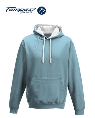 Tempest Lightweight Sky Blue White Hooded Sweatshirt